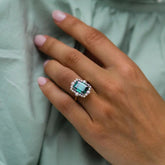 JOVOVASMILE 18K Gold Lab Emerald Moissanite Ring 5 Carats 11*9 MM Emerald Cut Bridal Ring Jewelry for Women - Xprespick